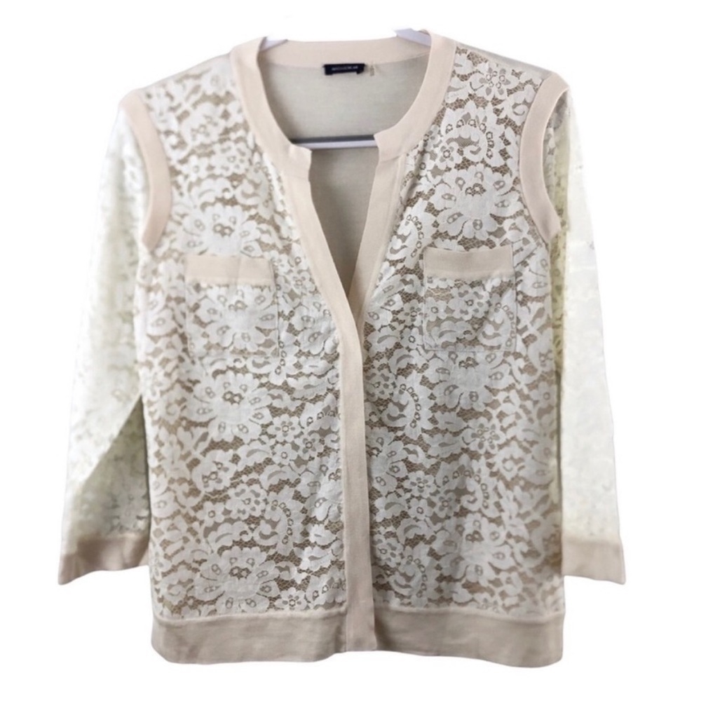 Magaschoni Lace Cardigan 
Silk Wool Blend